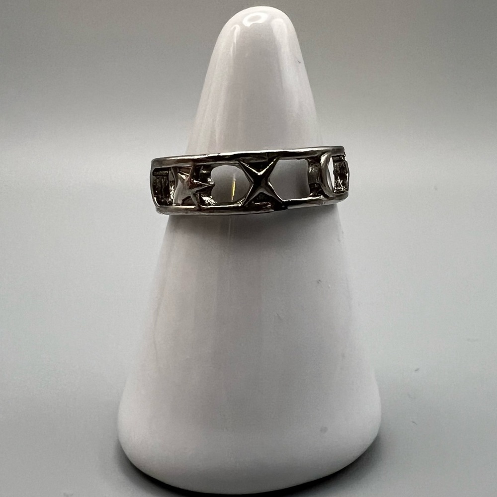 Sterling Silver Celestial Ring, Size 8 - image 2